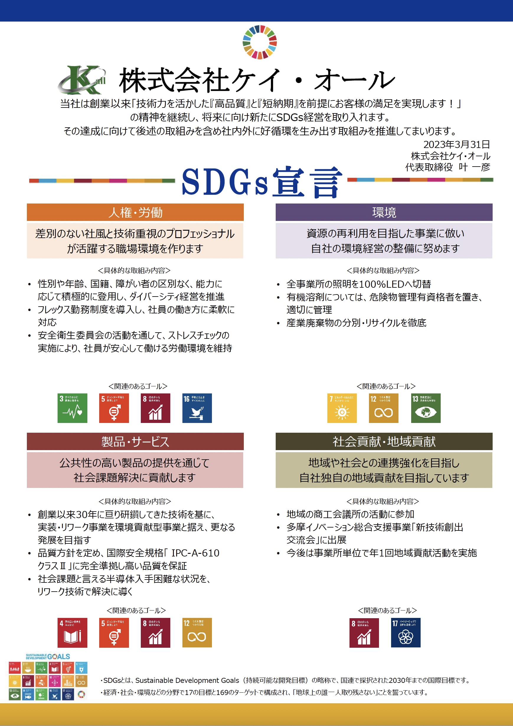 SDGs宣言